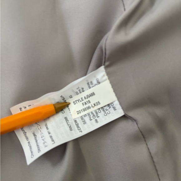 J. Crew Coat Wool Chateau Parka Gray Hooded Italian Stadium Cloth NELLO GORI 2 - Picture 12 of 16